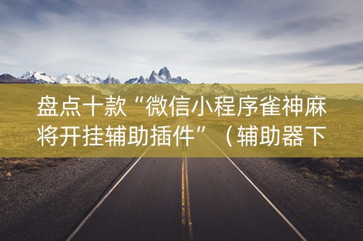 盘点十款“微信小程序雀神麻将开挂辅助插件”（辅助器下载)