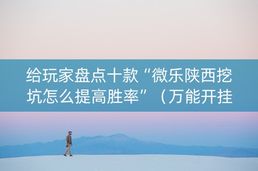 给玩家盘点十款“微乐陕西挖坑怎么提高胜率”（万能开挂神器)