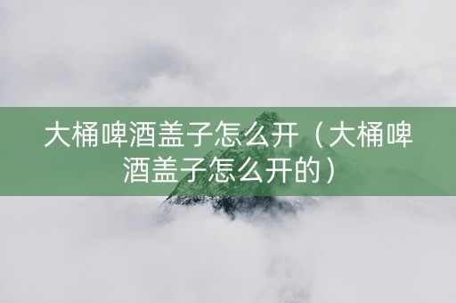 详细阅读:大桶啤酒盖子怎么开(大桶啤酒盖子怎么开的) 大桶啤酒盖子怎么开(大桶啤酒盖子怎么开的)