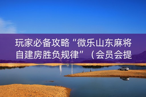 玩家必备攻略“微乐山东麻将自建房胜负规律”（会员会提高胜率吗)