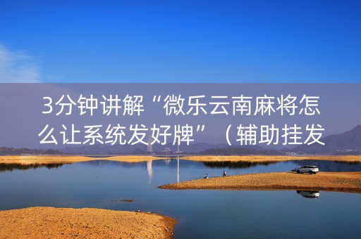 3分钟讲解“微乐云南麻将怎么让系统发好牌”（辅助挂发牌规律)