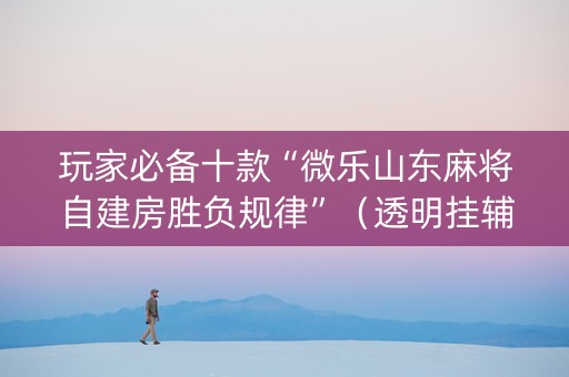 玩家必备十款“微乐山东麻将自建房胜负规律”（透明挂辅助器)