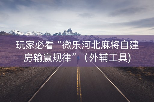 玩家必看“微乐河北麻将自建房输赢规律”（外辅工具)