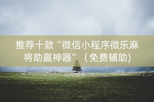 推荐十款“微信小程序微乐麻将助赢神器”（免费辅助)