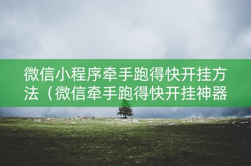 微信小程序牵手跑得快开挂方法（微信牵手跑得快开挂神器下载安装）