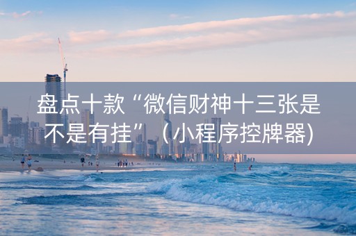 盘点十款“微信财神十三张是不是有挂”（小程序控牌器)
