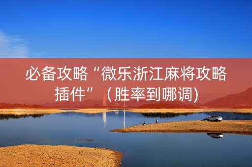 必备攻略“微乐浙江麻将攻略插件”（胜率到哪调)