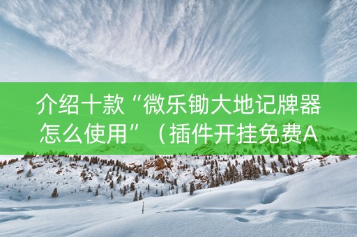 介绍十款“微乐锄大地记牌器怎么使用”（插件开挂免费AI)