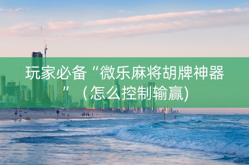 玩家必备“微乐麻将胡牌神器”（怎么控制输赢)