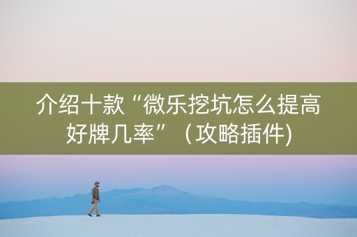 介绍十款“微乐挖坑怎么提高好牌几率”（攻略插件)