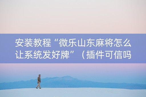 安装教程“微乐山东麻将怎么让系统发好牌”（插件可信吗)
