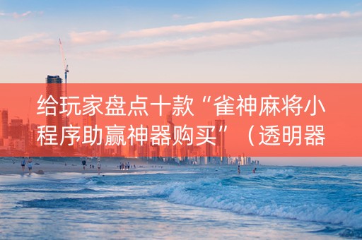 给玩家盘点十款“雀神麻将小程序助赢神器购买”（透明器教程)
