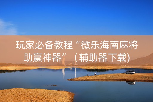 玩家必备教程“微乐海南麻将助赢神器”（辅助器下载)