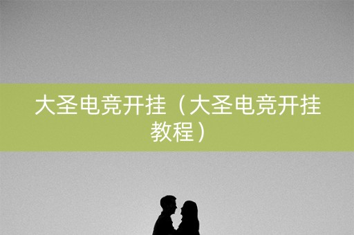 大圣电竞开挂（大圣电竞开挂教程）
