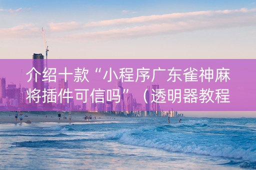 介绍十款“小程序广东雀神麻将插件可信吗”（透明器教程)