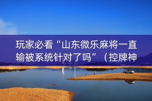 玩家必看“山东微乐麻将一直输被系统针对了吗”（控牌神器)