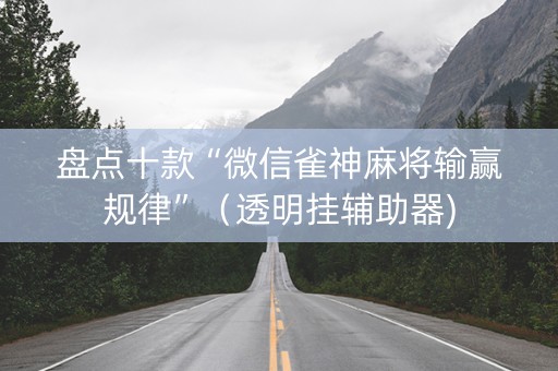 盘点十款“微信雀神麻将输赢规律”（透明挂辅助器)