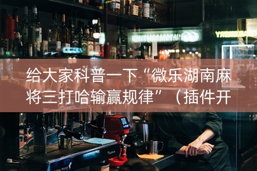 给大家科普一下“微乐湖南麻将三打哈输赢规律”（插件开挂免费AI)