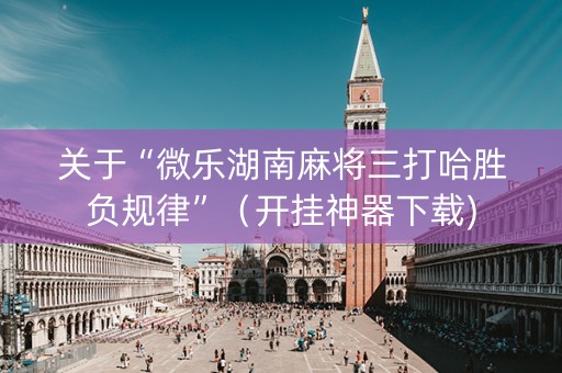关于“微乐湖南麻将三打哈胜负规律”（开挂神器下载)