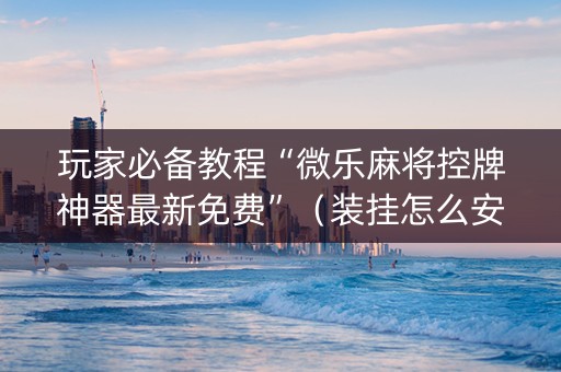 玩家必备教程“微乐麻将控牌神器最新免费”（装挂怎么安装)