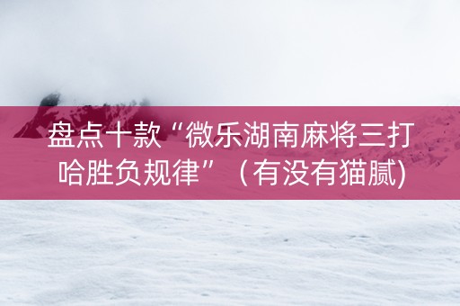 盘点十款“微乐湖南麻将三打哈胜负规律”（有没有猫腻)