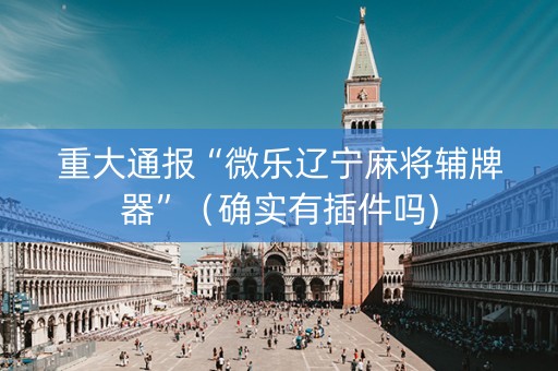 重大通报“微乐辽宁麻将辅牌器”（确实有插件吗)