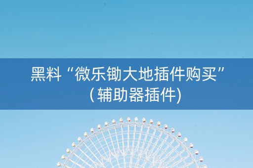 黑料“微乐锄大地插件购买”（辅助器插件)