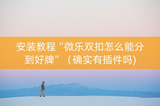 安装教程“微乐双扣怎么能分到好牌”（确实有插件吗)
