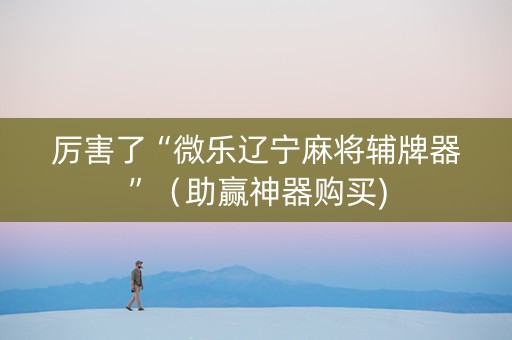 厉害了“微乐辽宁麻将辅牌器”（助赢神器购买)