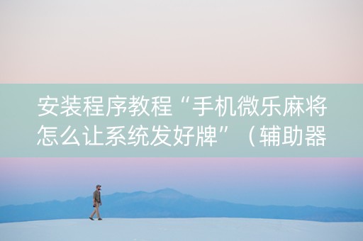 安装程序教程“手机微乐麻将怎么让系统发好牌”（辅助器插件)