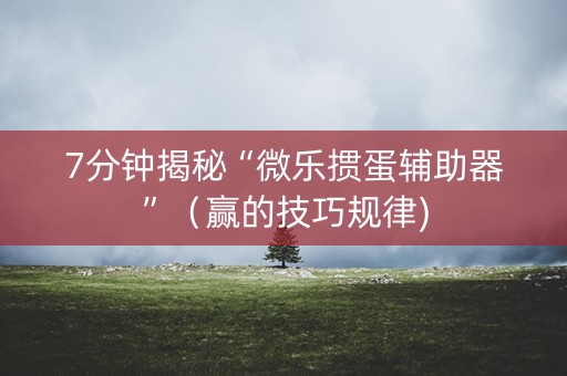 7分钟揭秘“微乐掼蛋辅助器”（赢的技巧规律)