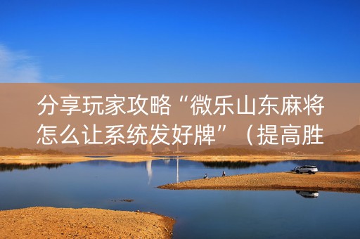 分享玩家攻略“微乐山东麻将怎么让系统发好牌”（提高胜率软件)