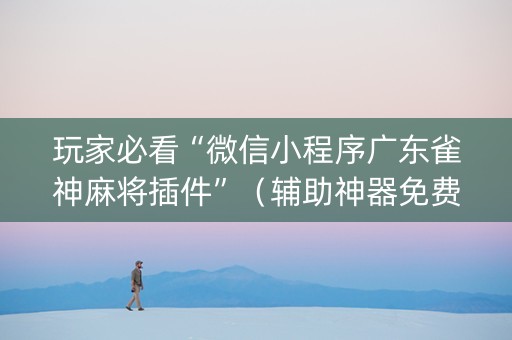玩家必看“微信小程序广东雀神麻将插件”（辅助神器免费)