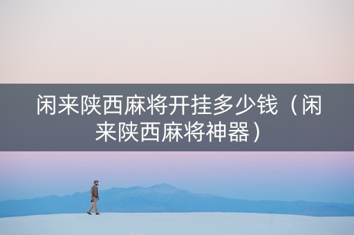 闲来陕西麻将开挂多少钱（闲来陕西麻将神器）