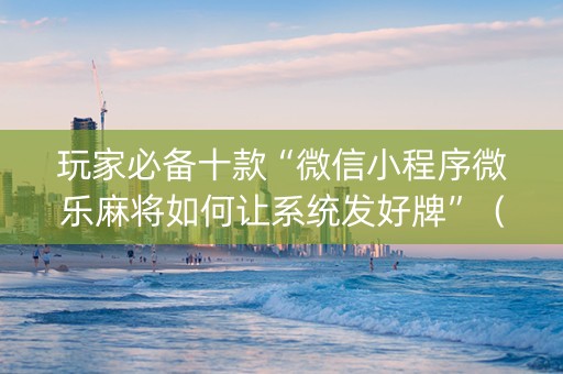 玩家必备十款“微信小程序微乐麻将如何让系统发好牌”（开挂辅助脚本)