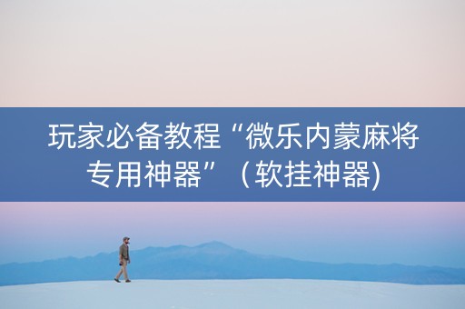 玩家必备教程“微乐内蒙麻将专用神器”（软挂神器)