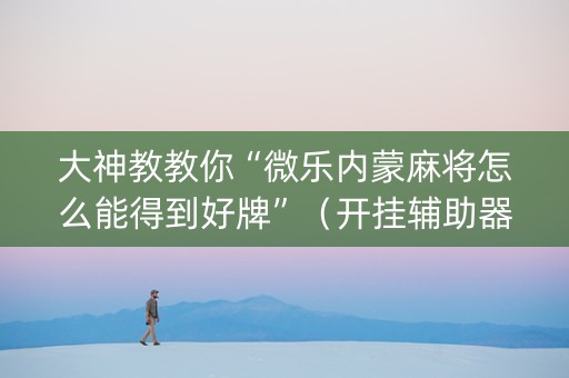 大神教教你“微乐内蒙麻将怎么能得到好牌”（开挂辅助器插件)