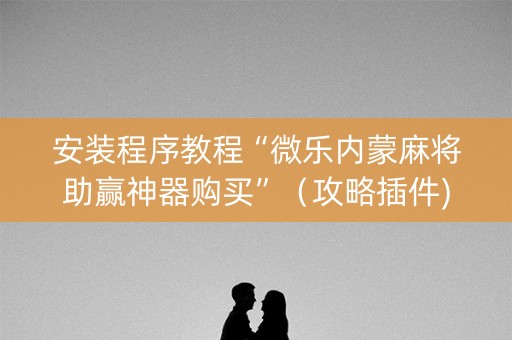 安装程序教程“微乐内蒙麻将助赢神器购买”（攻略插件)