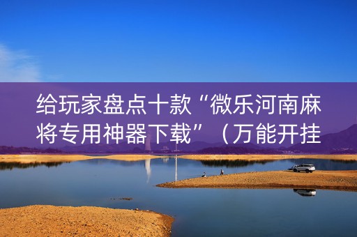 给玩家盘点十款“微乐河南麻将专用神器下载”（万能开挂器)
