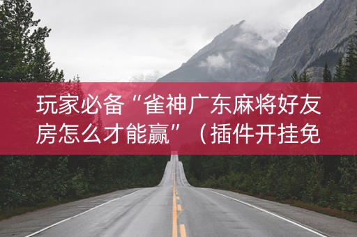 玩家必备“雀神广东麻将好友房怎么才能赢”（插件开挂免费AI)