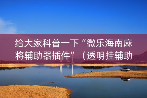 给大家科普一下“微乐海南麻将辅助器插件”（透明挂辅助器)