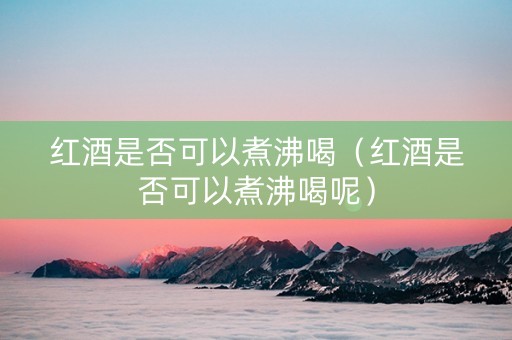 红酒是否可以煮沸喝（红酒是否可以煮沸喝呢）