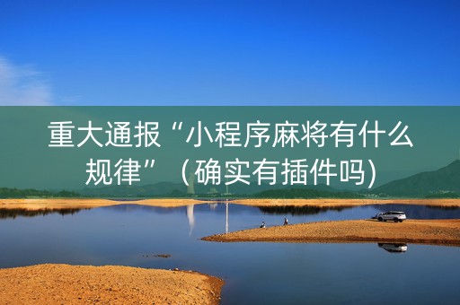 重大通报“小程序麻将有什么规律”（确实有插件吗)