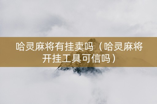 哈灵麻将有挂卖吗（哈灵麻将开挂工具可信吗）