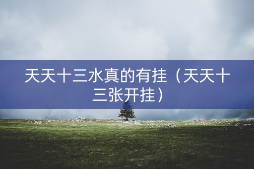 天天十三水真的有挂（天天十三张开挂）