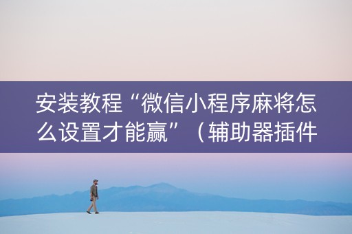 安装教程“微信小程序麻将怎么设置才能赢”（辅助器插件)