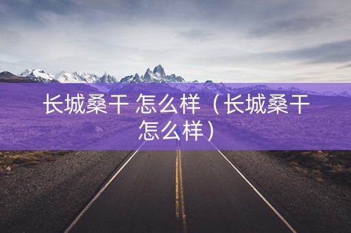 长城桑干 怎么样（长城桑干怎么样）