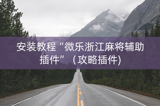 安装教程“微乐浙江麻将辅助插件”（攻略插件)