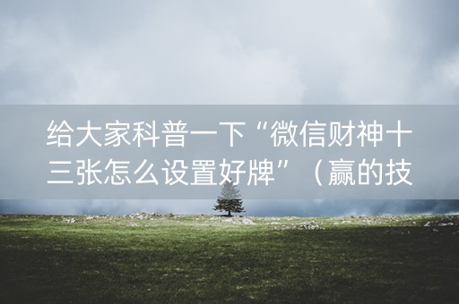 给大家科普一下“微信财神十三张怎么设置好牌”（赢的技巧规律)