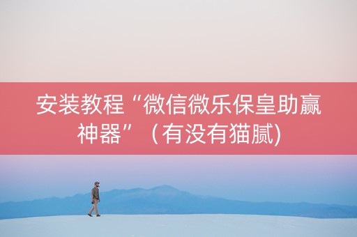 安装教程“微信微乐保皇助赢神器”（有没有猫腻)